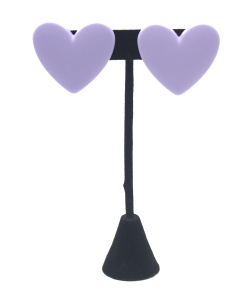 X-Large Extra Lovely Heart Stud Earring ES700118 LAVENDER